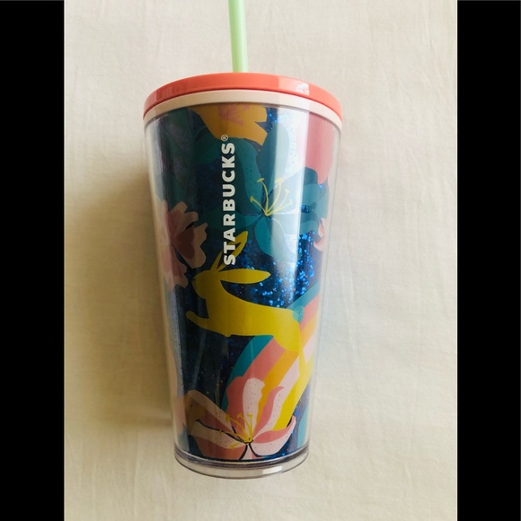 🌸STARBUCKS 16 oz. Blue Glitter Spring Tumbler
